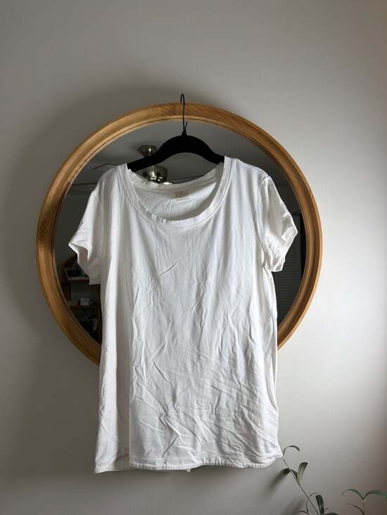 CALIA Tops - CALIA White Short Sleeve Scoop Neck T-Shirt Size Large